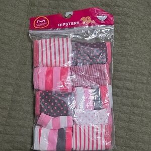 Maidenform Kids Hipster Underwear 10-Pack - Pink and Gray